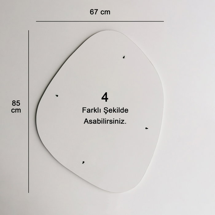Hanah Home Soho Ayna Espejo Blanco 85x67 cm